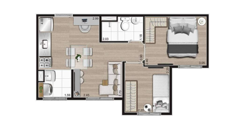 Imagem Apartamento com 2 Quartos à Venda, 35 m² em Mooca - São Paulo