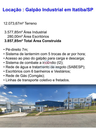 Imagem Imóvel para Alugar, 3.857 m² em Distrito Industrial Alfredo Relo - Itatiba