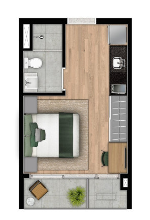 Imagem Apartamento com 1 Quarto à Venda, 23 m² em Moema - São Paulo