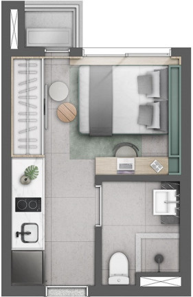 Imagem Apartamento com 1 Quarto à Venda, 20 m² em Vila Romana - São Paulo