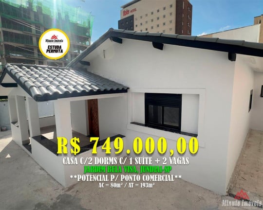 Foto do imóvel Casa com 2 Quartos à Venda, 83 m² em Anhangabaú - Jundiaí