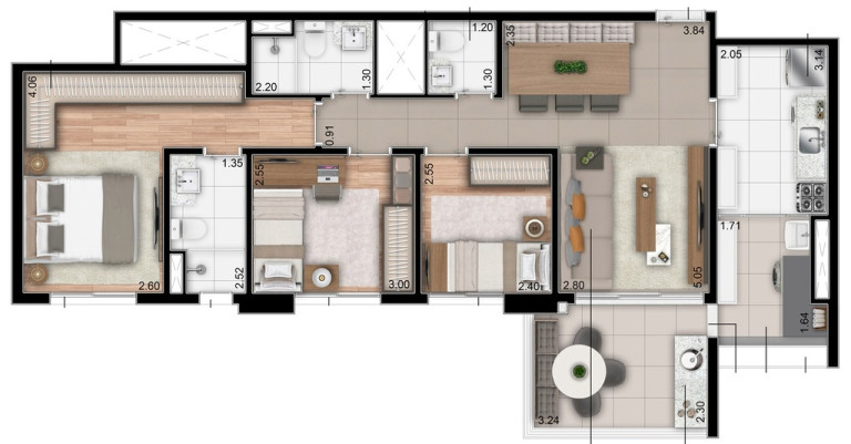 Imagem Apartamento com 3 Quartos à Venda, 88 m² em Anália Franco - São Paulo