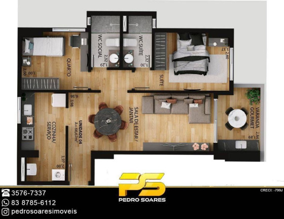 Foto do imóvel Apartamento com 2 Quartos à Venda, 67 m² em Aeroclube - João Pessoa