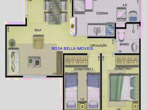 Imagem Apartamento com 2 Quartos à Venda, 49 m² em Vila Tupi - Várzea Paulista