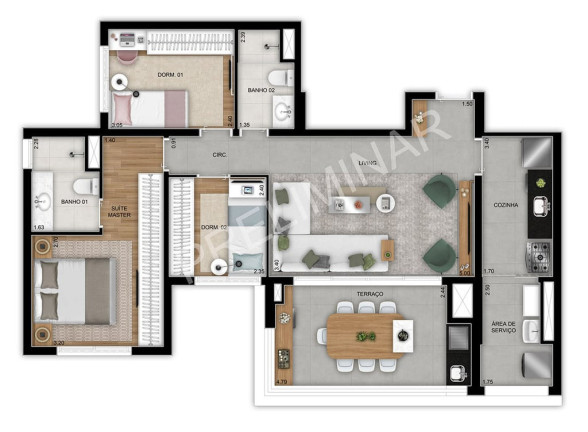 Imagem Apartamento com 3 Quartos à Venda, 95 m² em Jardim Prudência - São Paulo