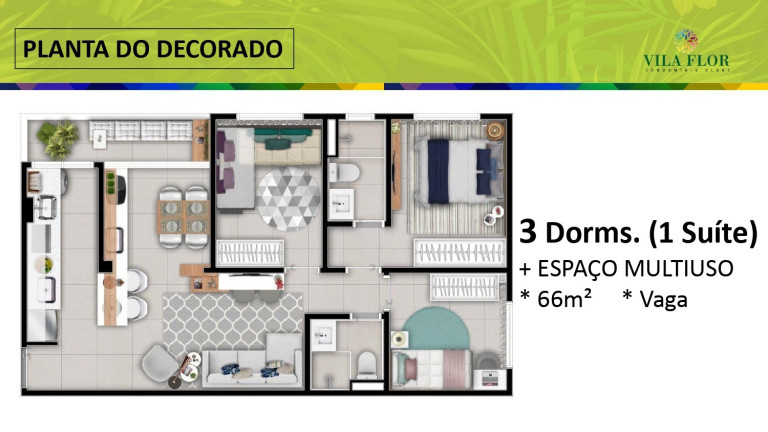 Imagem Apartamento com 3 Quartos à Venda, 72 m² em Santa Giovana - Jundiaí