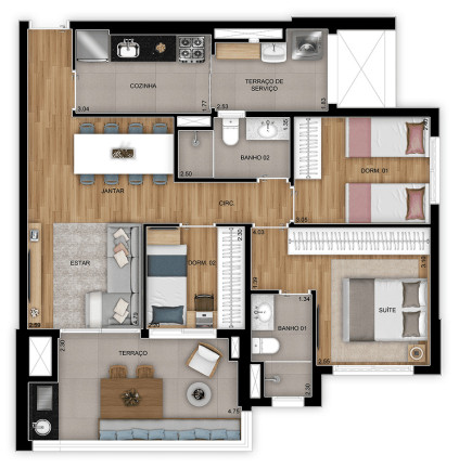 Imagem Apartamento com 3 Quartos à Venda, 147 m² em Vila Ema - São Paulo
