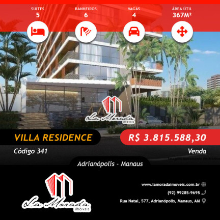 Imagem Apartamento com 5 Quartos à Venda, 367 m² em Adrianópolis - Manaus