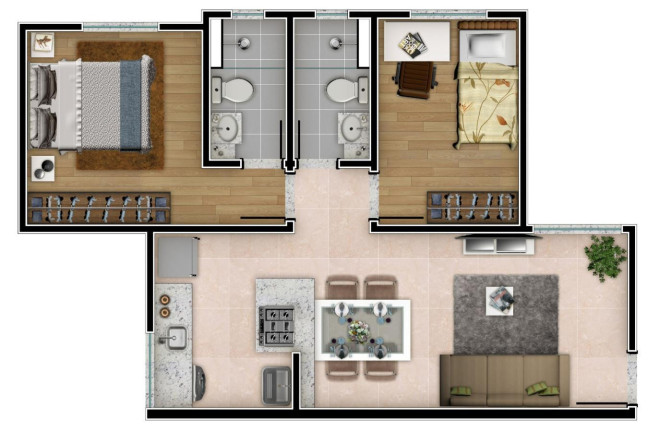 Foto do imóvel Apartamento com 3 Quartos à Venda, 110 m² em Santa Rosa - Belo Horizonte