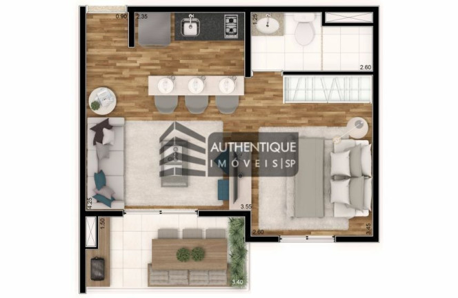 Imagem Apartamento com 2 Quartos à Venda, 58 m² em Brooklin - São Paulo