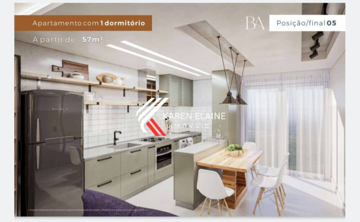 Foto do imóvel Apartamento com 1 Quarto à Venda, 57 m² em Barreiros - São José
