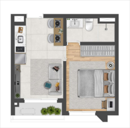 Foto do imóvel Apartamento com 1 Quarto à Venda, 30 m² em Campo Belo - São Paulo