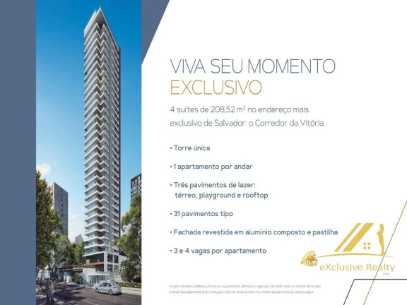 Imagem Apartamento com 4 Quartos à Venda, 208 m² em Vitória - Salvador