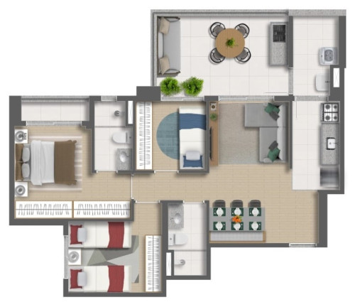 Imagem Apartamento com 2 Quartos à Venda, 57 m² em Vila Mascote - São Paulo