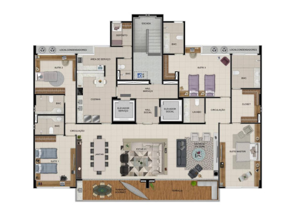 Foto do imóvel Apartamento com 3 Quartos à Venda, 122 m² em Monteiro - Recife