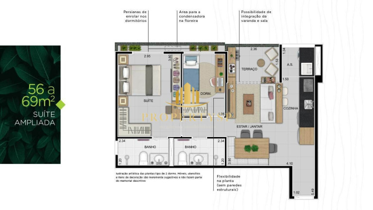 Foto do imóvel Apartamento com 2 Quartos à Venda, 56 m² em Pompeia - São Paulo