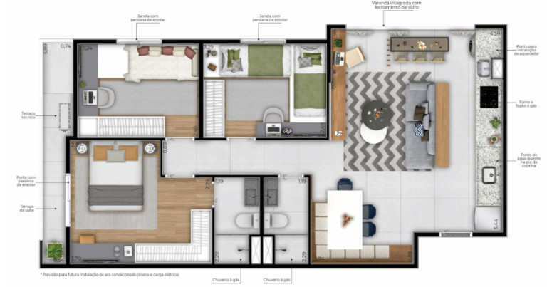Foto do imóvel Apartamento com 3 Quartos à Venda, 70 m² em Ipiranga - São Paulo