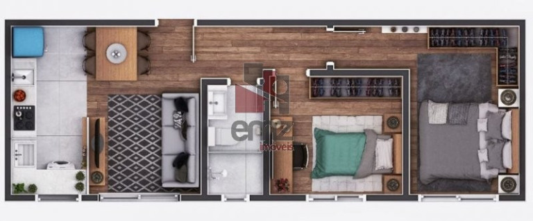 Imagem Apartamento com 2 Quartos à Venda, 47 m² em Cordeiros - Itajaí