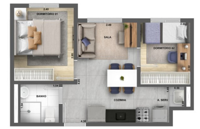 Foto do imóvel Imóvel com 2 Quartos à Venda, 32 m² em Butantã - São Paulo