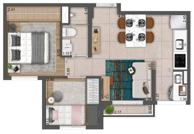 Imagem Apartamento com 2 Quartos à Venda, 38 m² em Imirim - São Paulo