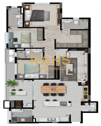 Foto do imóvel Apartamento com 3 Quartos à Venda, 179 m² em Anita Garibaldi - Joinville