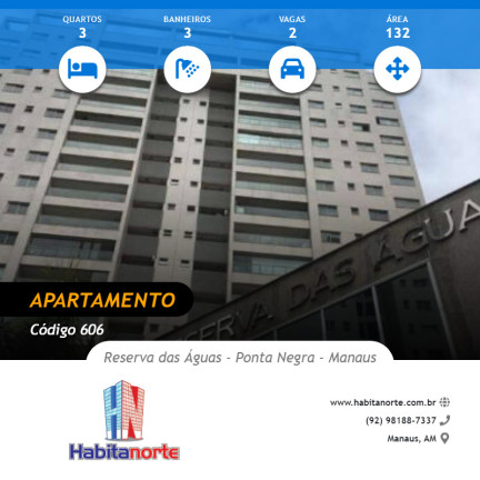 Imagem Apartamento com 3 Quartos à Venda, 132 m² em Ponta Negra - Manaus