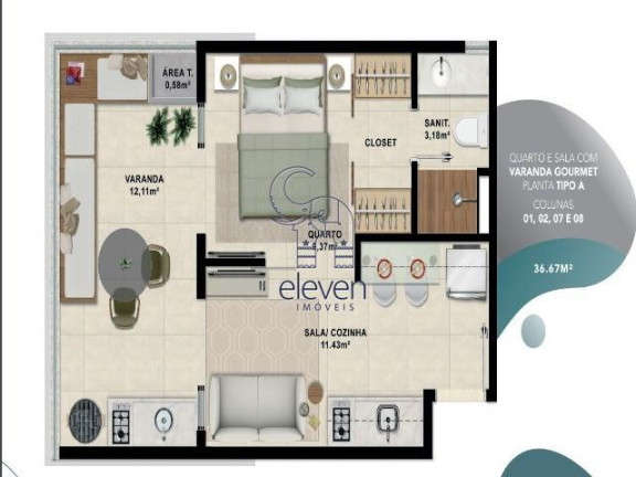 Foto do imóvel Apartamento com 1 Quarto à Venda, 22 m² em Ondina - Salvador