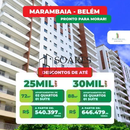 Foto do imóvel Apartamento com 3 Quartos à Venda, 88 m² em Marambaia - Belém