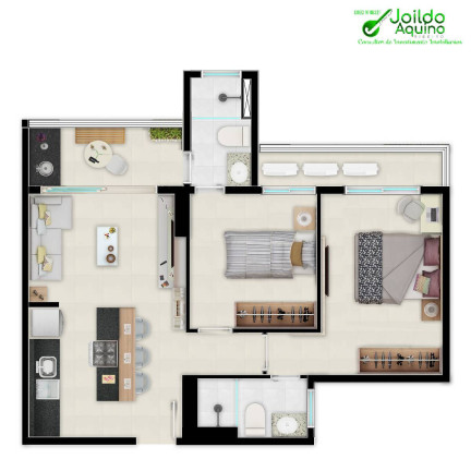 Imagem Apartamento com 2 Quartos à Venda, 55 m² em Aldeota - Fortaleza