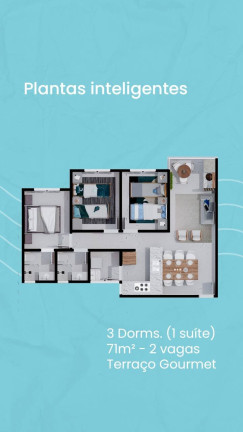 Imagem Apartamento com 2 Quartos à Venda, 60 m² em Bertioga - Bertioga