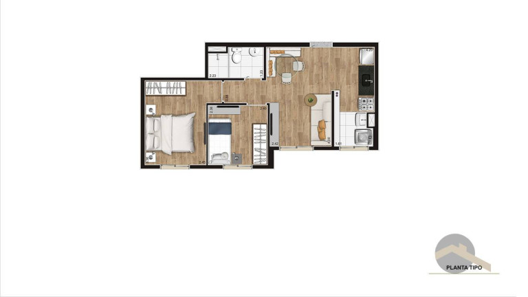 Imagem Apartamento com 2 Quartos à Venda, 41 m² em Jardim Arize - São Paulo