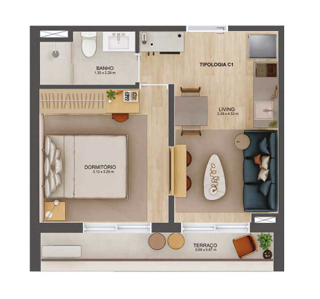 Imagem Apartamento com 1 Quarto à Venda, 35 m² em Ibirapuera - São Paulo
