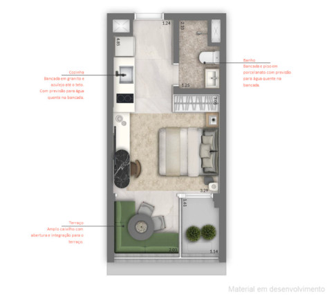 Foto do imóvel Studio com 1 Quarto à Venda, 30 m² em Vila Clementino - São Paulo