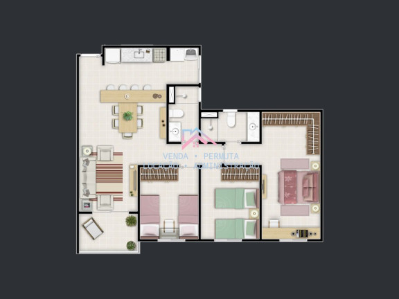 Imagem Apartamento com 3 Quartos à Venda, 83 m² em Jardim Carlos Gomes - Jundiaí