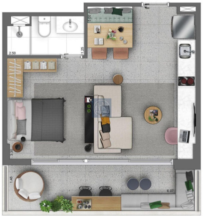 Imagem Apartamento com 1 Quarto à Venda, 43 m² em República - São Paulo