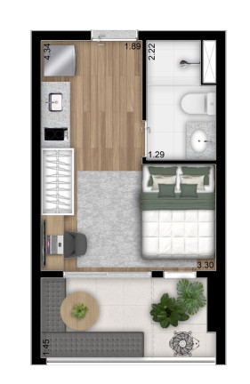 Foto do imóvel Apartamento com 1 Quarto à Venda, 49 m² em Perdizes - São Paulo