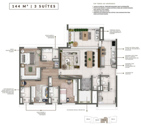 Imagem Apartamento com 3 Quartos à Venda, 144 m² em Perdizes - São Paulo