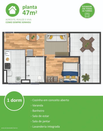 Imagem Apartamento à Venda,  em Sindoma Natureza -  Programa Casa Verde Amarela - Cotia
