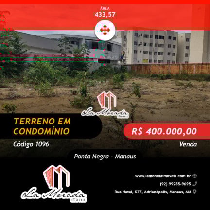 Foto do imóvel Terreno em Condomínio à Venda, 433 m² em Ponta Negra - Manaus