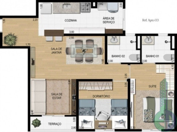 Foto do imóvel Apartamento com 2 Quartos à Venda, 72 m² em Vila Nossa Senhora Das Vitórias - Mauá