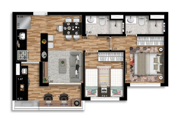 Imagem Apartamento com 2 Quartos à Venda, 55 m² em Vila Andrade - São Paulo