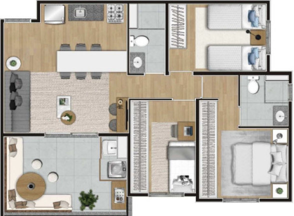Imagem Apartamento com 3 Quartos à Venda, 69 m² em Campo Belo - São Paulo