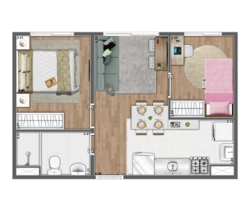 Imagem Apartamento com 2 Quartos à Venda, 34 m² em Guaianases - São Paulo