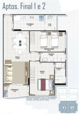 Foto do imóvel Apartamento com 2 Quartos à Venda, 66 m² em Ocian - Praia Grande