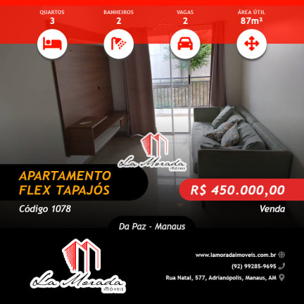 Imagem Apartamento com 3 Quartos à Venda, 87 m² em Da Paz - Manaus
