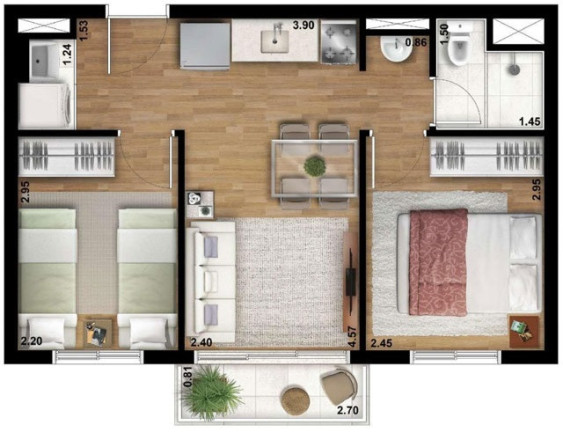 Imagem Apartamento com 1 Quarto à Venda, 25 m² em Vila Sabrina - São Paulo