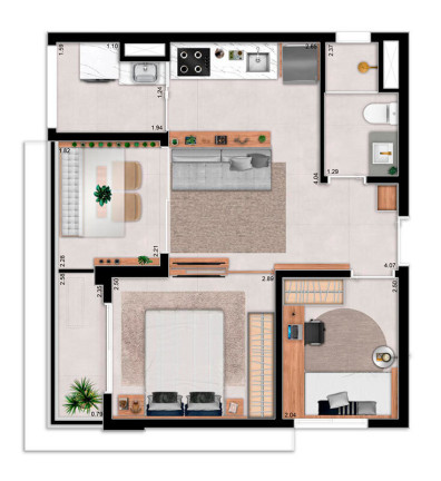 Imagem Apartamento com 2 Quartos à Venda, 58 m² em Santa Cecília - São Paulo