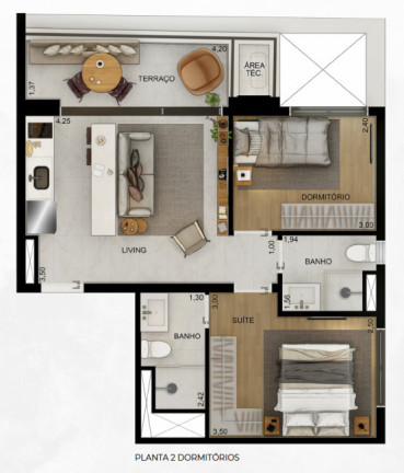 Foto do imóvel Apartamento com 2 Quartos à Venda, 53 m² em Vila Clementino - São Paulo