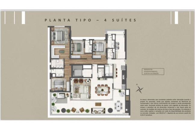 Imagem Apartamento com 4 Quartos à Venda, 211 m² em Campo Belo - São Paulo