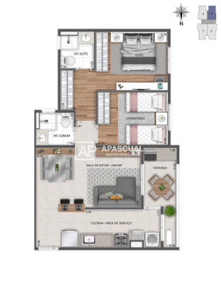Foto do imóvel Apartamento com 2 Quartos à Venda, 60 m² em Jardim América - São José Dos Campos